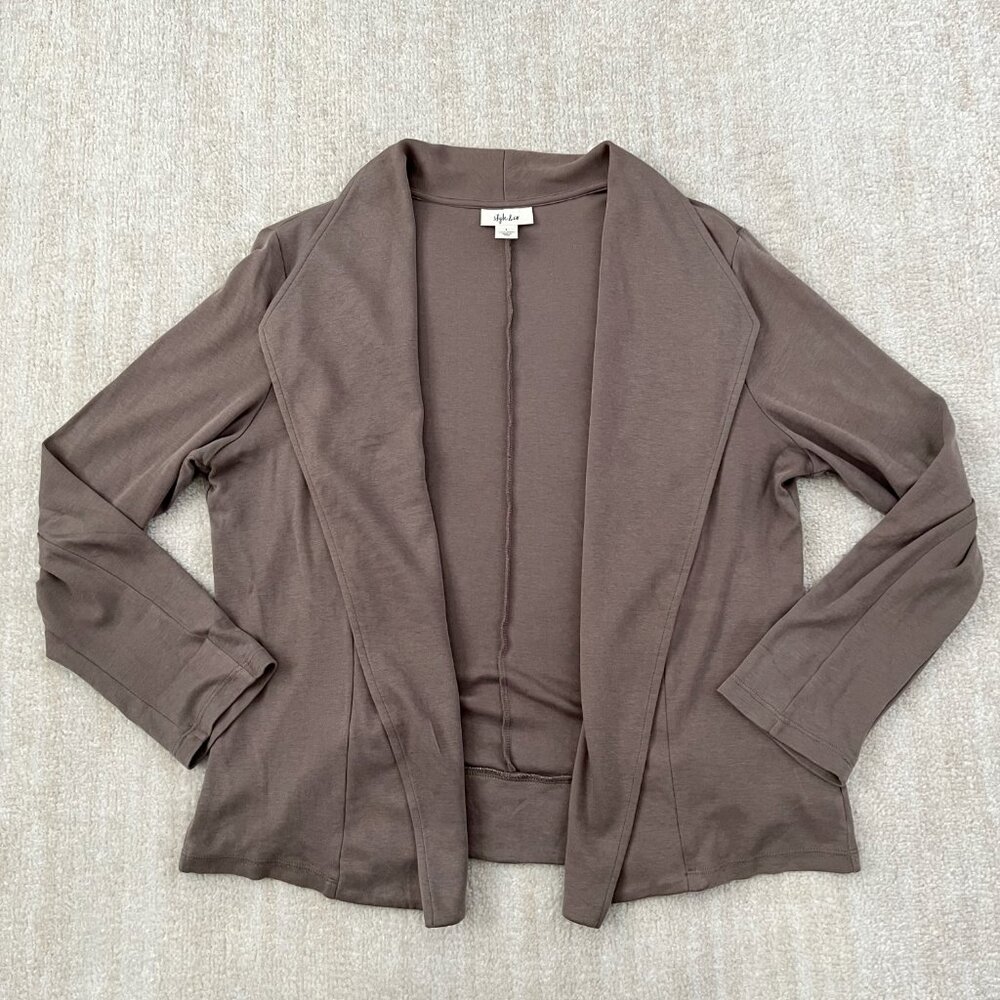 Style & Co Cotton Boho Summer Cardigan Knit Top L